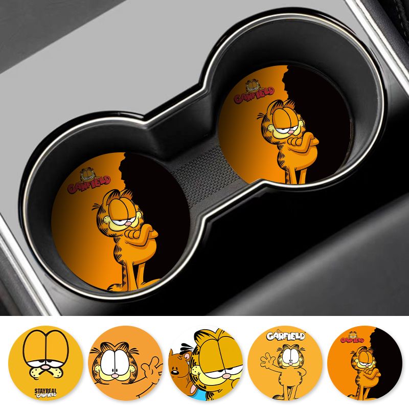 Tablet Accessories For Car - 만화 가필드 자동차 컵 코스터 범용
