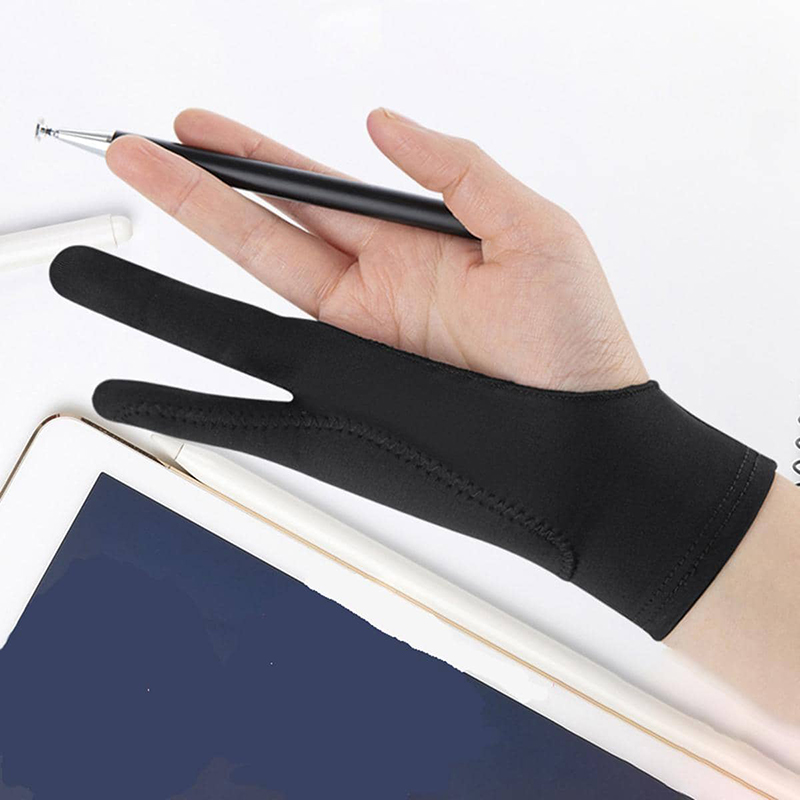 Drawing Glove Artist - 드로우 아트 싱글/3중 레이어 2손가락 안티-미스트터치