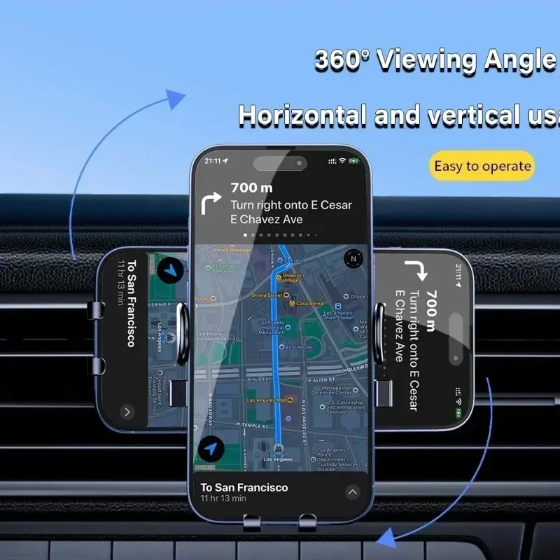 범용 휴대폰 자동차 스탠드 자동 잠금 회전식 벤트 클립 - Car Accessories Tablet Holder 리뷰 및 가격