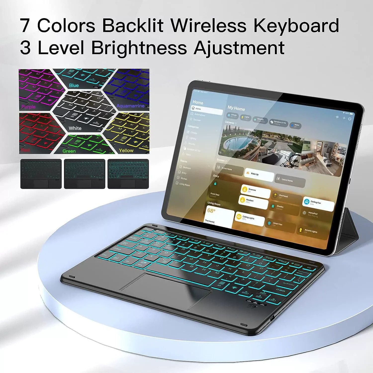 유니버설 10인치 백라이트 터치패드 키보드 (아이패드, - Windows Tablet Accessories 리뷰 및 가격